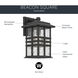 Beacon Square 1 Light 14.25 inch Textured Black Outdoor Wall Sconce, Medium
